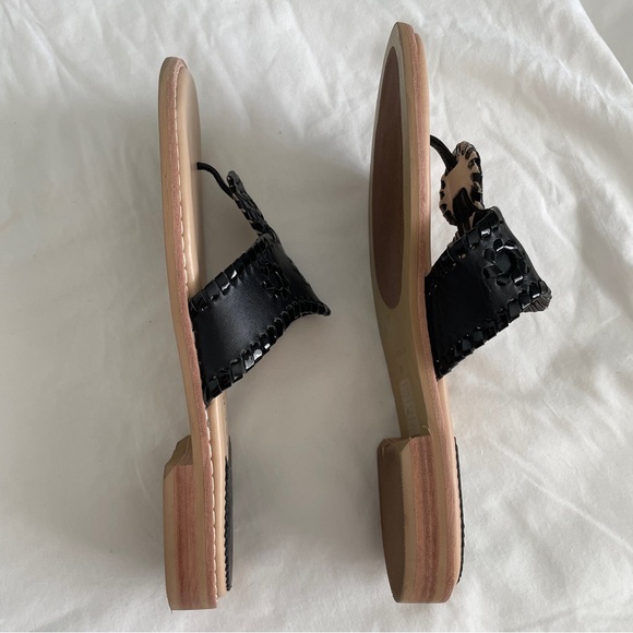 Jack Rogers black leather sandals in great condition size 8M - Picture 4 of 9
